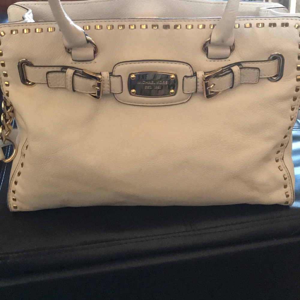 Michael Kors white tote with strap